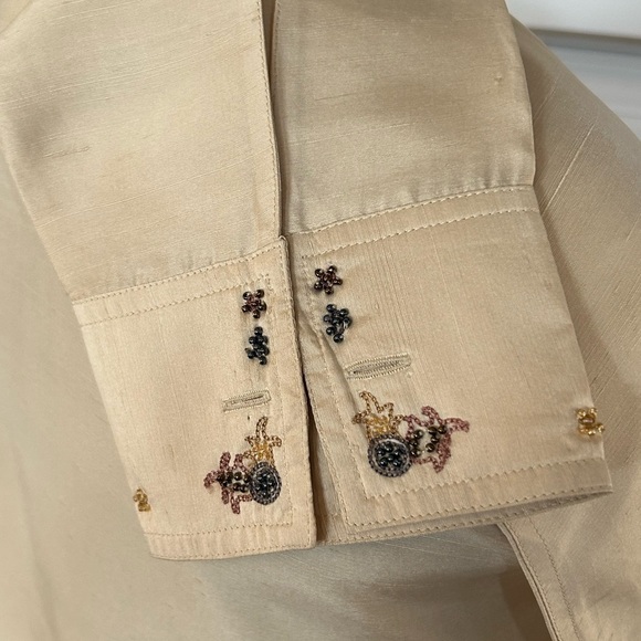 Liz Claiborne Raw Silk Shirt - Picture 3 of 5